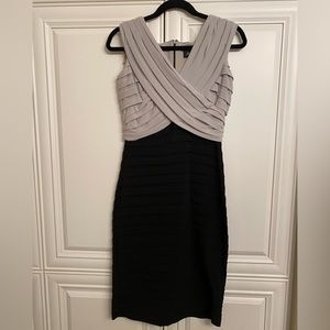 SCARLETT NITE Sleeveless Dress Size 6. Grey Upper and Black lower material X-Mas